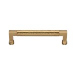 M Marcus Heritage Brass Cabinet Pull Bauhaus Hammered Design 128mm Centre to Centre